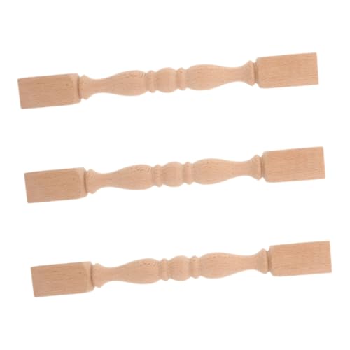 HOMSFOU 3 Stück Unlackierte Holz Endstücke für Bettpfosten und Gardinenstangen Dekorative Hartholz Finials im Traditionellen Design für DIY Bastelprojekte Khaki HOMSFOU 3 Stück Unlackierte Holz Endstücke für Bettpfosten und Gardinenstangen Dekorative Hartholz Finials im Traditionellen Design für DIY Bastelprojekte Khaki von HOMSFOU