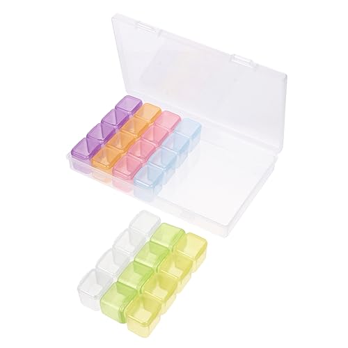 HOMSFOU 3stücke Nagel Aufbewahrungsbox Transparentes Tablett Für Nagelstücke Mit Rastern Klassifiziertes Aufbewahrungstablett Für Nagelkunstwerkzeuge Kleinteilebox Mit Schiebedeckel von HOMSFOU