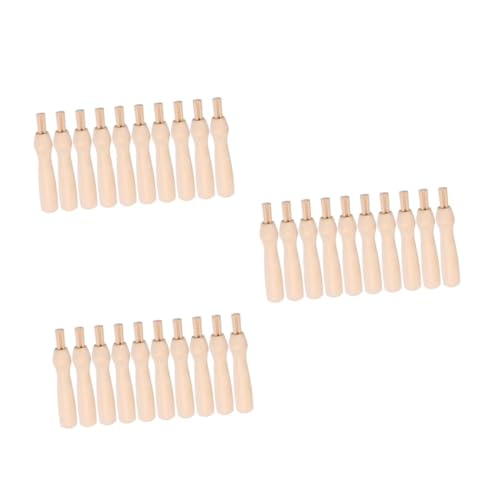 HOMSFOU 30 Stück Punch Needle Holzgriffe Stanznadel Griffe für DIY Filzen Ersetzen von Alten Nadeln Komfortabel und Einfach zu Verwenden Geeignet für Anfänger und Fortgeschrittene von HOMSFOU