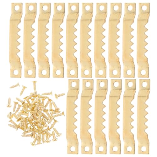 HOMSFOU 30Er-Set Stabile Metallische Haken für Wandmontage von Bilderrahmen Kunstwerken und Spiegeln Einfache Installation Doppelseitige Struktur für Dekorative Wandgestaltungen HOMSFOU 30Er-Set Stabile Metallische Haken für Wandmontage von Bilderrahmen Kunstwerken und Spiegeln Einfache Installation Doppelseitige Struktur für Dekorative Wandgestaltungen von HOMSFOU