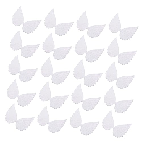 HOMSFOU 30stücke Glitzernde Engelsflügel Patches Für DIY Dekoration Handwerk Und Kuchen-Topper Weiße Applikationen Für Bastelprojekte Geburtstagsfeiern Und Mehr von HOMSFOU