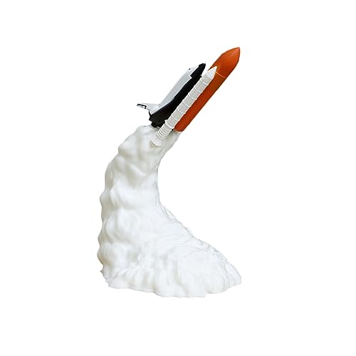 HOMSFOU 3D gedruckte Rakete 3D gedruckte Nachtlampe raketenschiff lampe Spielzeug kreative Tischlampe Nachttischlampe Mädchen Schreibtischlampe Mondlampe Kinderlichter schmücken von HOMSFOU