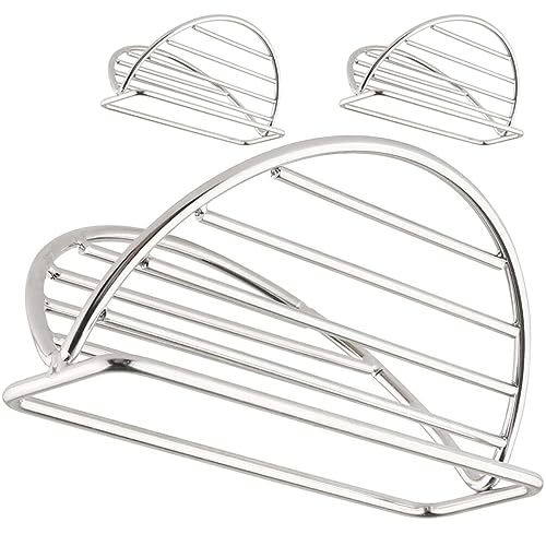 HOMSFOU 3st Taco-stand Taco-tablett-halter Mexikanischer Pfannkuchenständer Gerollte Taco-form Taco-halter Edelstahl Taco-shell-standhalter Taco-teller Pfannkuchenstand Rostfreier Stahl von HOMSFOU