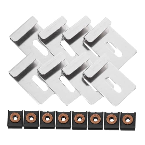 HOMSFOU 4 Sätze Edelstahl Spiegelhalter Clips Wandmontage Rostfreie Metallhalter für Rahmenlose Spiegel Sichere und Stabile Glasbefestigung für Bad Büro Hotel Modernes Design HOMSFOU 4 Sätze Edelstahl Spiegelhalter Clips Wandmontage Rostfreie Metallhalter für Rahmenlose Spiegel Sichere und Stabile Glasbefestigung für Bad Büro Hotel Modernes Design von HOMSFOU