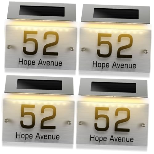 HOMSFOU 4sätze Solar Hausnummer Licht Mit Acryl-panel Solar Adressschild Für Außenbereich Individuell Gestaltbare Hausnummernbeleuchtung Für Garten Und Terrasse HOMSFOU 4sätze Solar Hausnummer Licht Mit Acryl-panel Solar Adressschild Für Außenbereich Individuell Gestaltbare Hausnummernbeleuchtung Für Garten Und Terrasse von HOMSFOU