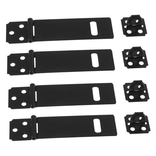 HOMSFOU 4 Sätze Heavy-duty Tür-riegel aus Eisen Rostbeständige Türschnalle mit Vorhängeschloss für Scheunentüren Schrank Haustierkäfig Vielseitige Türbefestigung HOMSFOU 4 Sätze Heavy-duty Tür-riegel aus Eisen Rostbeständige Türschnalle mit Vorhängeschloss für Scheunentüren Schrank Haustierkäfig Vielseitige Türbefestigung von HOMSFOU