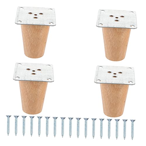HOMSFOU Möbelbeine 4 Sets Ersatzbeine Für Holzsofas Konische Tischbeine Für Holzstühle Einfache Installation Und Bodenpolster von HOMSFOU