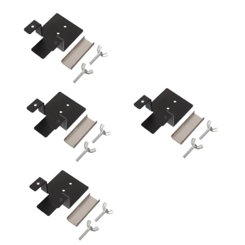 HOMSFOU 4 Sätze Matratzenhalter Einzel Bett Matratzengreifer matratzenstopper Matratzenbefestigung Matratzenfixierung Matratze Rutschfester Prallstopper Matratzenständer Stahlplatte Black von HOMSFOU
