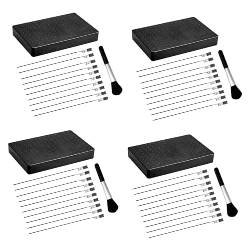 HOMSFOU 4 Sätze Modellmalerei Halterung mit Krokodilklemmen und Pinseln Praktische für DIY Hobbyprojekte für Airbrush und Spraylackierung Gummispitzen Klemmen von HOMSFOU