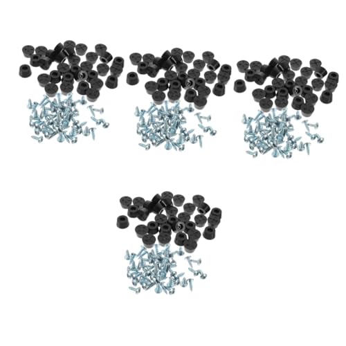 HOMSFOU 4 Sätze Polster Zur Erhöhung Von Möbeln Fußbodenschutzmatte Furniture Pads Füße Für Gartenmöbel Schwarze Tischbeine Stuhl Fußpolster Beinpolster Für Möbel Gummi Black 60 Stück * 4 von HOMSFOU