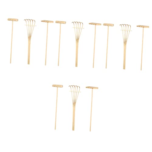 HOMSFOU 4 Sätze Sandmalerei Bambus -rake -Set Kellen Feng-Shui-rechen Sandrechen Tisch Werkzeug Mini-Desktop-rechen Bausatz Zen-gartenrechen-kit Zen-gartenzubehör Plastik 3 Stück * 4 von HOMSFOU