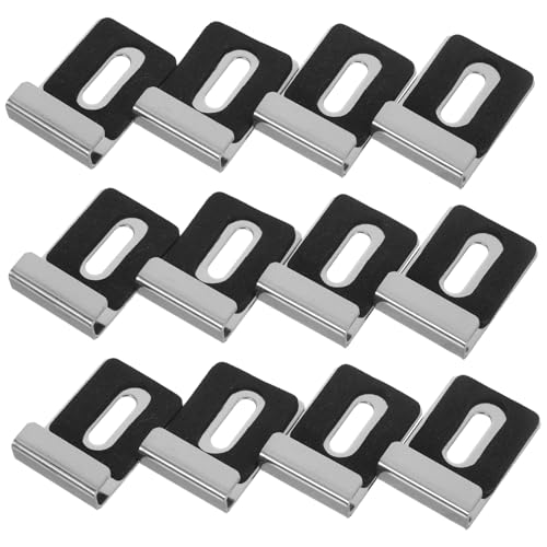 HOMSFOU 4 Satz Teiliges Spiegelhalter aus Edelstahl Quadratische Glas-clips zur Wandmontage Rostfreie Robuste Halterungen für Rahmenlose Spiegel im Bad Einfache und Sichere Befestigung von HOMSFOU