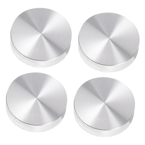 HOMSFOU 4er-Pack Kreisscheiben Aus Aluminiumlegierung Runder Metalladapter Für Glastische Teetische Vitrinen Einfache Installation von HOMSFOU