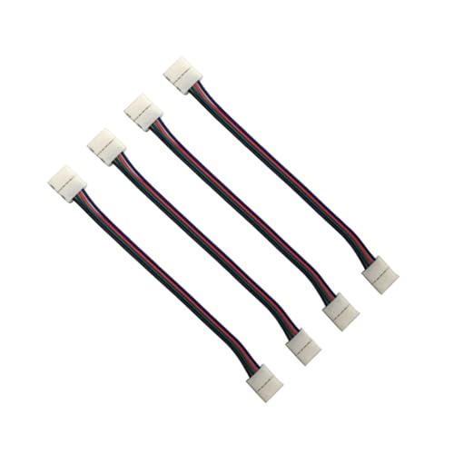 HOMSFOU 4 Stück LED Strip Connector Pin Lötfrei für Rgb LED Lichtband Kompatibel Verbinder Verlängerung Adapter von HOMSFOU