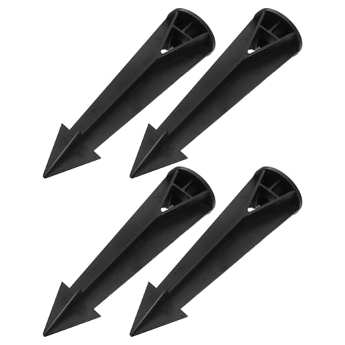 HOMSFOU 4 Stück Landschaftslicht Erdspieße Gewinde Wetterfeste Bodenspieße Robuste Erdanker für Außenbeleuchtung Gartenweg Lampen Sicherer Direkter Einbau von HOMSFOU