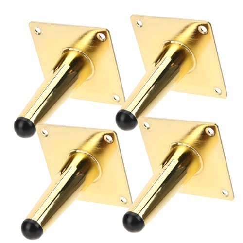 HOMSFOU 4 Stück Metallmöbelbeine Ersatzbeine für Sofa Schreibtisch und Bett Goldene Möbelbeine Stabil und Dekorativ für Schrank Tisch und Couch von HOMSFOU