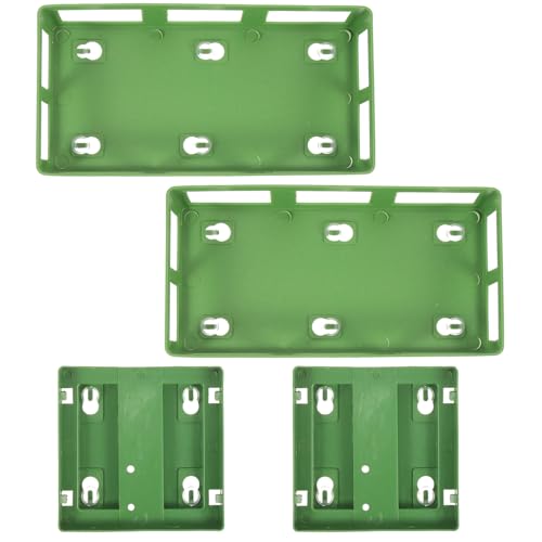 HOMSFOU 4 Stück Saugnapf -Becher -blütenschlamm Runden Material Blumenstrauß Zubehör Blumen- Mit Tablett Hochzeit Floristen-blumenschlammscheibe Green Plastik von HOMSFOU