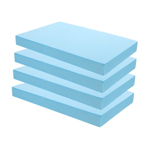 HOMSFOU 4 Stück Schaumstoffblockmaterial Verschiedene Größen Quadrate Groß Blume Aus Polystyrolschaum Schaumblock Rechteckige Schaumstoffblöcke Machen Ziegel Modellieren Blue von HOMSFOU