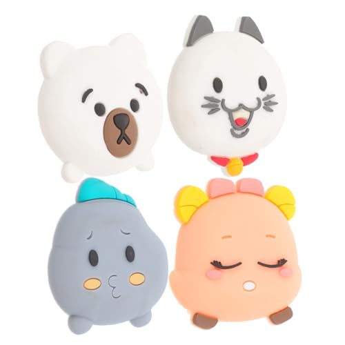 HOMSFOU 4 Stück Silikon Türstopper Selbstklebende Möbelpuffer mit Cartoon Design für Geräuschdämpfung und Möbelschutz zu Hause von HOMSFOU
