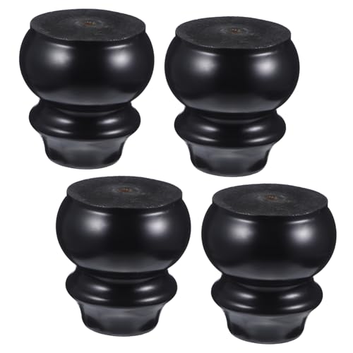 HOMSFOU 4stücke Holz Möbelbeine Schwarze Dresser Beine Ersatzfüße Für Sofa Und Stuhl Stabil Und Klassisch Für Kommode Bett Und Couchtisch von HOMSFOU