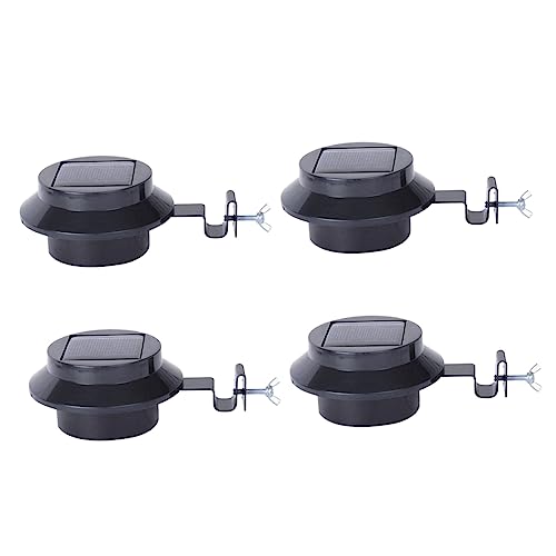HOMSFOU 4stücke Solar Zaunleuchten Dachtraufenleuchten Gartenleuchten Led Beleuchtung Für Außenbereich Rasenwege Parks von HOMSFOU