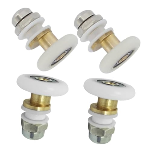 HOMSFOU 4 Stück Teiliges Badezimmer Glas Schiebetür Laufrollen Stabile Duschtür Ersatzrollen mit Hoher Tragfähigkeit Leichtlaufende Kompakte Duschkabinen für Sanftes Schieben HOMSFOU 4 Stück Teiliges Badezimmer Glas Schiebetür Laufrollen Stabile Duschtür Ersatzrollen mit Hoher Tragfähigkeit Leichtlaufende Kompakte Duschkabinen für Sanftes Schieben von HOMSFOU