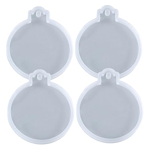 HOMSFOU 4 Stück Teiliges Diy Silikon Rundplaketten Mould Transparente Epoxidharz Gießform für Weihnachtsdekoration Wiederverwendbare Silikonform für Bastelarbeiten und Geschenkanhänger HOMSFOU 4 Stück Teiliges Diy Silikon Rundplaketten Mould Transparente Epoxidharz Gießform für Weihnachtsdekoration Wiederverwendbare Silikonform für Bastelarbeiten und Geschenkanhänger von HOMSFOU