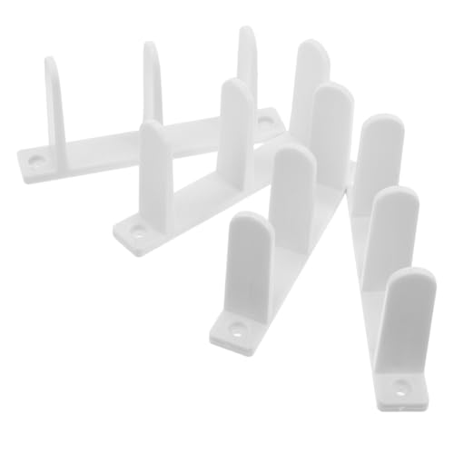 HOMSFOU 4 Stück Teiliges Kunststoff Bodenschiene für Schiebetüren mit Schrauben Langlebige und Leicht zu Installierende Bodenschiene für Scheunentüren Geeignet für Schränke und von HOMSFOU