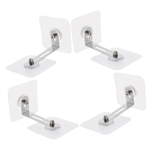 HOMSFOU 4 Stück Teiliges Möbel Wandanker ohne Bohren Selbstklebende Anti kipp Sicherung aus Edelstahl und Langlebig und Installieren Geeignet für Schränke Tv möbel und Büromöbel von HOMSFOU