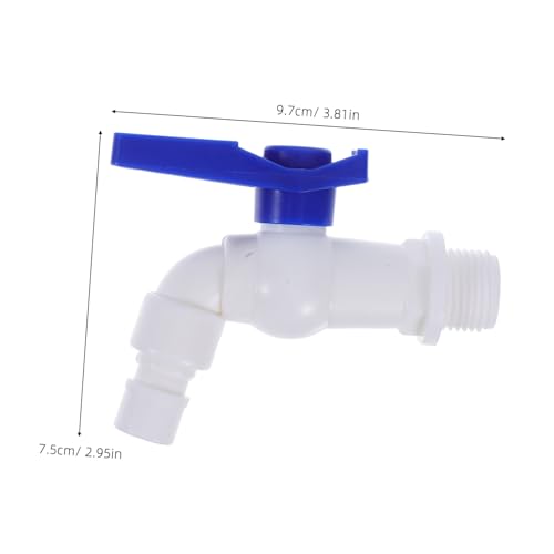 HOMSFOU 4 Stück Teiliges Quick Connect Garten Wasserhahn aus Wetterbeständigem Kunststoff Auslaufsicherer Wasserhahn für Waschmaschine und Bewässerung Robustes Ventil für Außenbereich von HOMSFOU