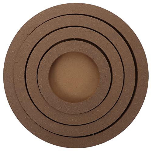 HOMSFOU 4stücke Tonrahmen DIY Handgemachte Runde Holztonrahmen Für Junge Mädchen Blank Foto Halter Für Hause Basteln Mit Geschenkrahmen Für Mädchen Und Jungen von HOMSFOU