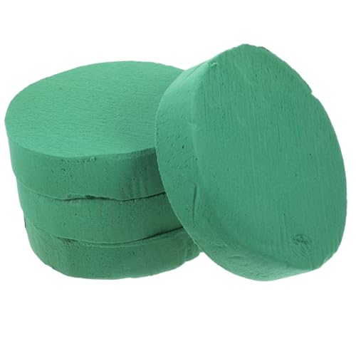 HOMSFOU Runde Blumensteckschaum Blume Halter 4 Stück Robuste Blumenziegel Für Hochzeiten Floristische Arrangements Blumenbasis ø 20cm Für Blumendekorationen von HOMSFOU