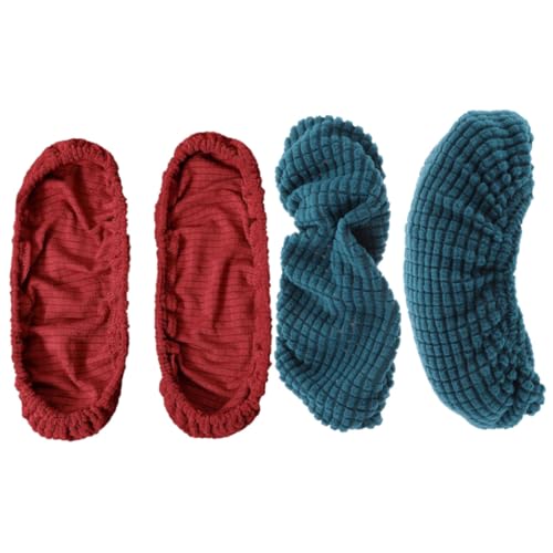 HOMSFOU 4 Stück Teiliges Set Armlehnenbezüge für Bürostühle Elastische und Abnehmbare Armstützen Abdeckungen und Weinrot Geeignet für Büro Esszimmer und Gaming Stühle von HOMSFOU