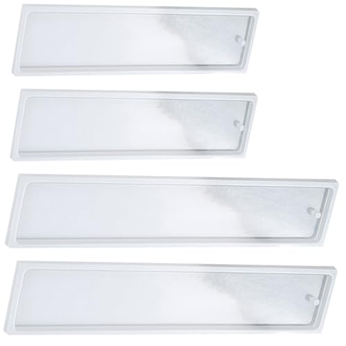 HOMSFOU 4 Stück Teiliges Silikon Lesezeichen Formset Mittel und Groß Langlebige Epoxidharz Gießform für Kreative DIY Bastelprojekte mit Trockenblumen und Glitzer Wiederverwendbar und von HOMSFOU