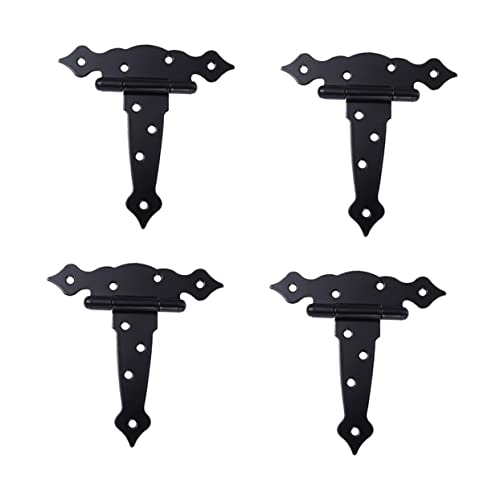 HOMSFOU 4 Stück Teiliges T scharnierset für Holztüren Schwarz Lackiert Strapazierfähige Scharniere mit Lagerdesign Geräuscharm Schraublöcher Einfache Montage für Scheunen Garten HOMSFOU 4 Stück Teiliges T scharnierset für Holztüren Schwarz Lackiert Strapazierfähige Scharniere mit Lagerdesign Geräuscharm Schraublöcher Einfache Montage für Scheunen Garten von HOMSFOU