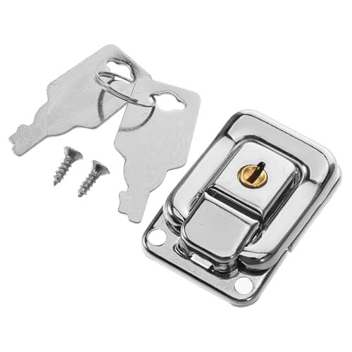 HOMSFOU 4 Stück Teiliges mit Schlüssel Robustes Schloss für Werkzeugkisten Schmuckschatullen Holzkisten und Gepäck Vielseitiger Kastenverschluss für Sichere Aufbewahrung von HOMSFOU