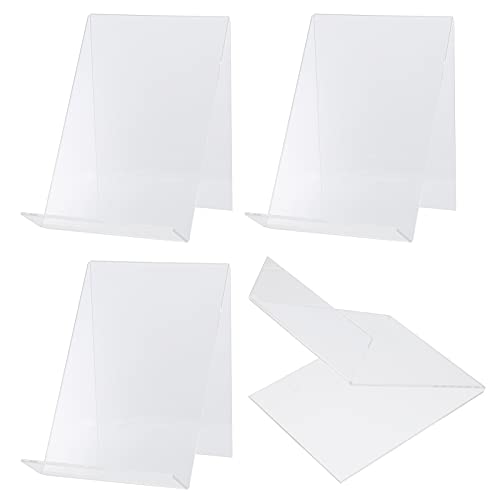 HOMSFOU Transparente Acryl Buchständer 4 Stück Langlebige Schreibtisch Bücherregale für Kreative Präsentation von Notebooks Bildern und Kunstwerken für Einsatz in und Hause HOMSFOU Transparente Acryl Buchständer 4 Stück Langlebige Schreibtisch Bücherregale für Kreative Präsentation von Notebooks Bildern und Kunstwerken für Einsatz in und Hause von HOMSFOU