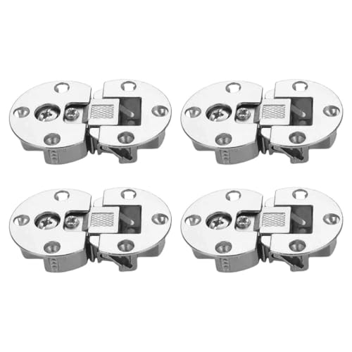 HOMSFOU 4 Stück Verstellbare Klappbare Verdeckte Scharniere für Schranktüren Geräuschloses Öffnen Platzsparende Einbau scharniere für Küchen Eckschränke Silber HOMSFOU 4 Stück Verstellbare Klappbare Verdeckte Scharniere für Schranktüren Geräuschloses Öffnen Platzsparende Einbau scharniere für Küchen Eckschränke Silber von HOMSFOU