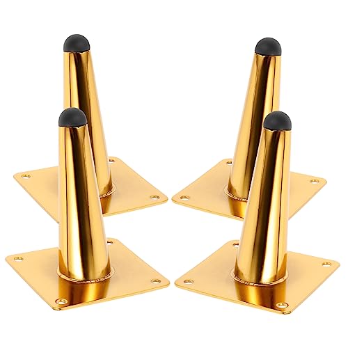 HOMSFOU 4 Stück Verstellbare Metallmöbelfüße Stabil und Langlebig für Sofa Tv Schrank und Badezimmer Hochbelastbar mit Rutschfester Funktion Gold HOMSFOU 4 Stück Verstellbare Metallmöbelfüße Stabil und Langlebig für Sofa Tv Schrank und Badezimmer Hochbelastbar mit Rutschfester Funktion Gold von HOMSFOU
