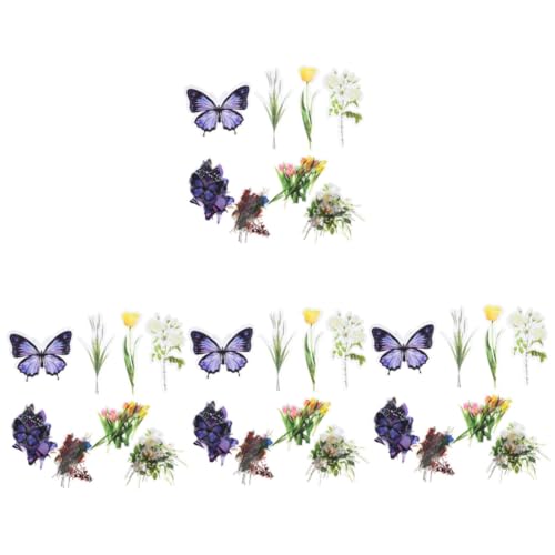 HOMSFOU 4 Stück Vintage Aufkleber Selbstklebende Natur Sticker für Scrapbooking Diy Tagebuch Fotoalben Handwerk pro Packung HOMSFOU 4 Stück Vintage Aufkleber Selbstklebende Natur Sticker für Scrapbooking Diy Tagebuch Fotoalben Handwerk pro Packung von HOMSFOU