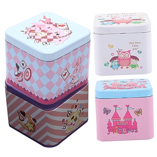 HOMSFOU 4 Stück Box Weißblech Aufbewahrungsbox Kleine Keksdosen Süßigkeitendose Aufbewahrungskoffer Metall Keksdosen Metalldose Leere Keksdosen Metall Teedosen Kinder Sparschwein HOMSFOU 4 Stück Box Weißblech Aufbewahrungsbox Kleine Keksdosen Süßigkeitendose Aufbewahrungskoffer Metall Keksdosen Metalldose Leere Keksdosen Metall Teedosen Kinder Sparschwein von HOMSFOU