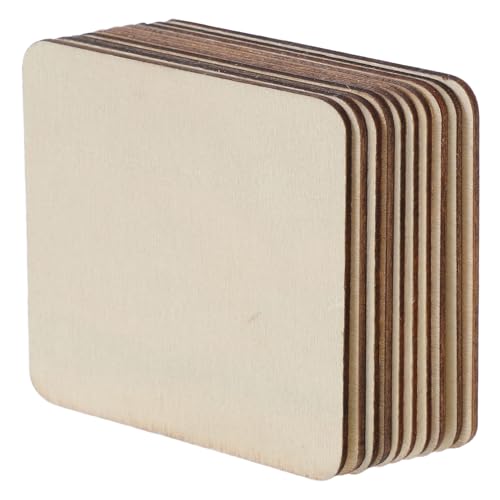 HOMSFOU 40 Teiliges Zubehör Für Gravurblöcke – Modellier Untersetzer Projekt Holzausschnitte Bemalbar Natürlich Für Zuhause Quadrate Ornamente Holzskulpturen Dekoration DIY von HOMSFOU