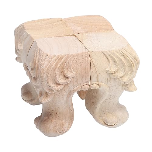 HOMSFOU 4Stücke Europäische Stilmöbel Füße Dekorative Holztischbeine Vintage Design für Sofa und Möbel Robust und Installieren von HOMSFOU