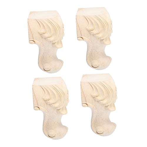 HOMSFOU 4Stücke Holz Möbelfüße Schnitzereien Rosendesign Stabil und rutschfest für Sofas Tische Schränke Möbelbeine für Upgrades und HOMSFOU 4Stücke Holz Möbelfüße Schnitzereien Rosendesign Stabil und rutschfest für Sofas Tische Schränke Möbelbeine für Upgrades und von HOMSFOU