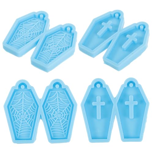 HOMSFOU 4Stücke Silikonform für Ohrringe DIY Charm Herstellung Hängende Ornamente Wiederverwendbar Einfache Handhabung für Schmuckdesign und Bastelprojekte von HOMSFOU