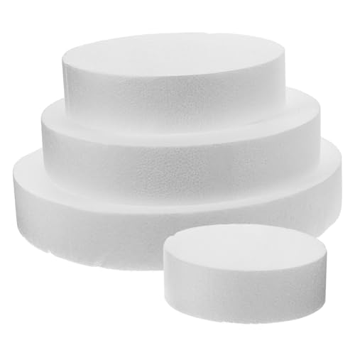 HOMSFOU 4Stücke Teiliges Styropor Kuchenmodelle für DIY Dekoration Dummy Torten und Wiederverwendbare Kuchenformen für Hochzeit und Besondere Anlässe von HOMSFOU