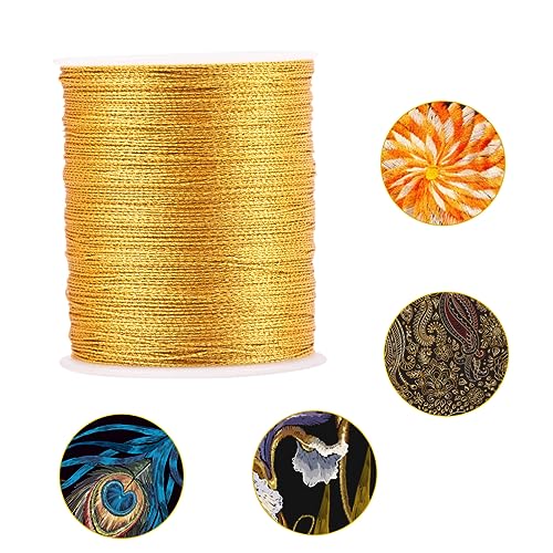 HOMSFOU 4rollen Kreuzstichgarn Computerstickgarn Webgarn Gelb Garn Für Computerstickerei Multifunktions-DIY-garn von HOMSFOU
