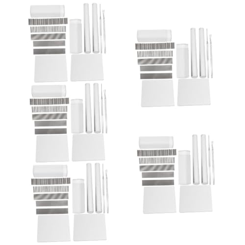 HOMSFOU 5 Sätze Modellierwerkzeug Set für Polymer Clay Teiliges Töpferwerkzeug Set mit Verschiedenen Techniken für Anfänger und Projekte Langlebig und Vielseitig Einsetzbar von HOMSFOU