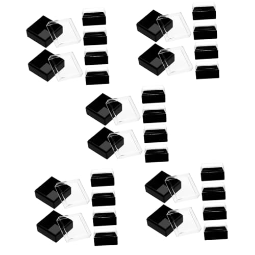 HOMSFOU 5 Sätze Muster Vitrine Klein Mineral Felsen Exemplare Zeigen Probenbehälter Übersichtliche Vitrinen Löschen Sie Die Anzeige Musterkoffer Acryl Black 6 Stücke * 5 von HOMSFOU