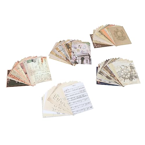 HOMSFOU 5 Sätze Vintage Hand Account Papier Hintergrundpapier Scrapbook Dekoratives Papier Packung für Kreative Bastelprojekte Notizbücher Alben und Mehr von HOMSFOU